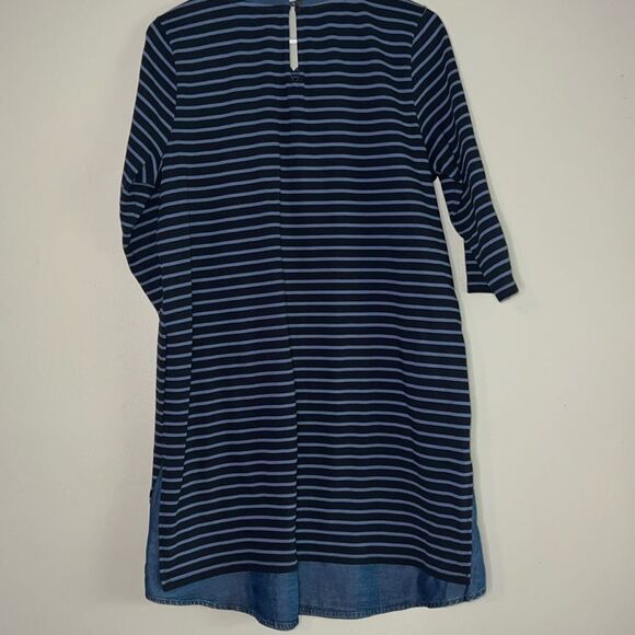 J. Jill striped long sleeve sweater pullover dress with pockets MP - Picture 6 of 8